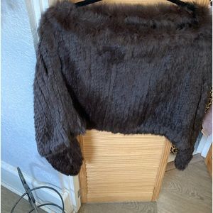 Mink poncho